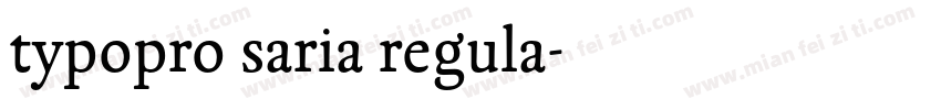 typopro saria regula字体转换